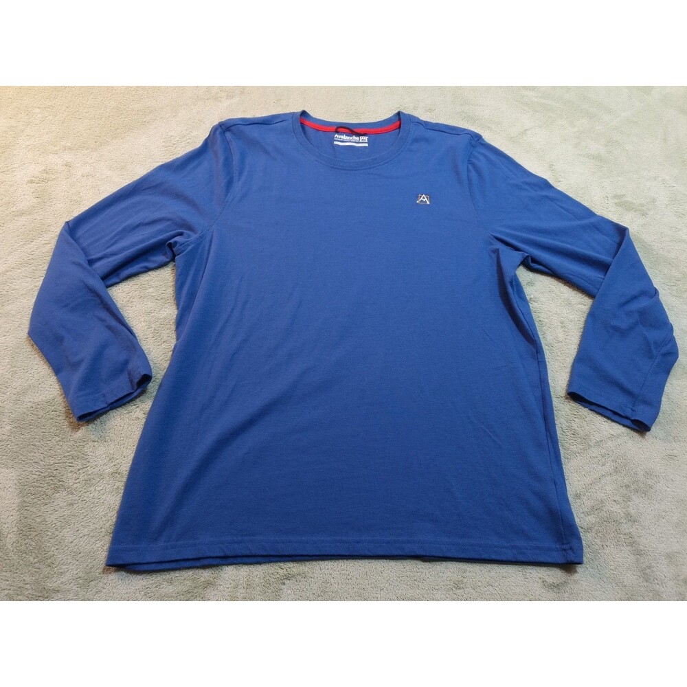 Avalanche Outdoor Supply Co Mens Sz XL Blue LS Performance T-Shirt Hiking Tee